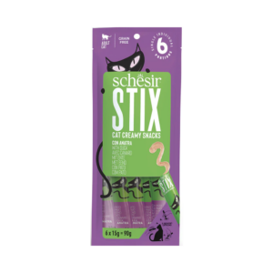 Schesir Sachet Stix Liquid Snack Duck for Cats 6x15g