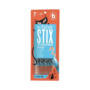 Schesir Sachet Stix Liquid Snack Salmon for Cats 6x15g