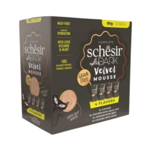 Schesir Pouch Mousse Velvet Variety for Cats 12x80g