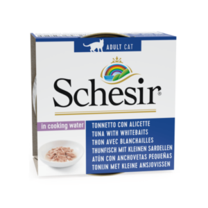 Schesir Cat Tuna and Whitebait with Rice Natural Style Can 85g