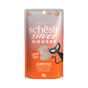 Schesir Pouch Silver Complete Mousse Salmon & Pumpkin for Cats 80g