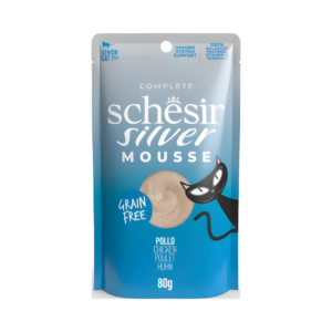 Schesir Pouch Silver Complete Mousse Chicken & Pumpkin for Cats 80g